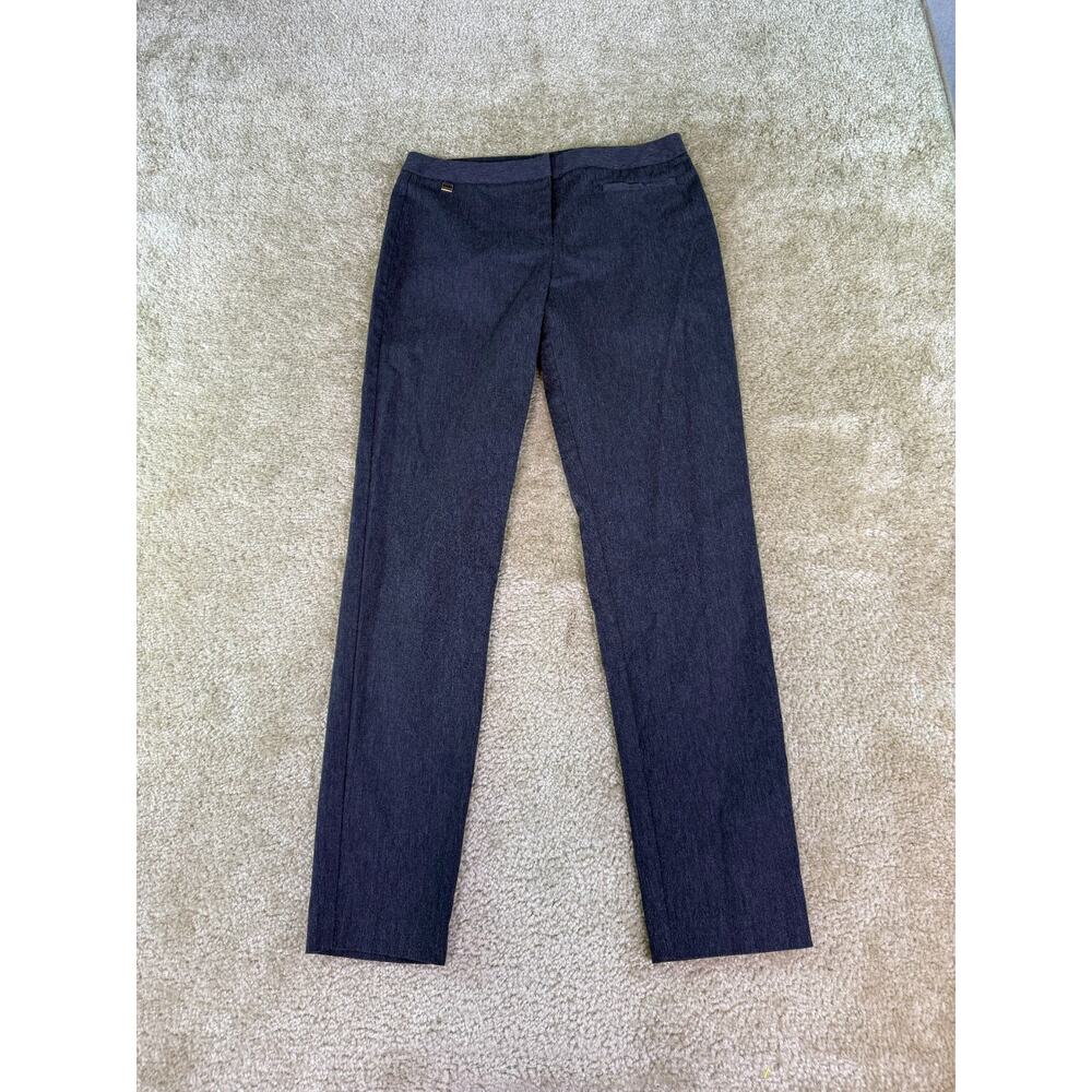 Express Straight-Leg Pants in Dark Blue
